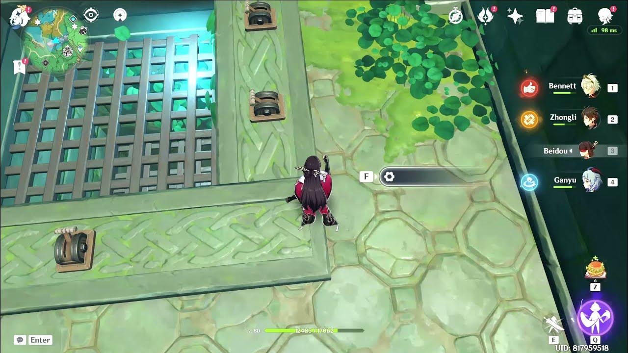 Trapdoor lever/switch Puzzle Inside Serpent's Head Genshin Impact 2.0 Inazuma YouTube