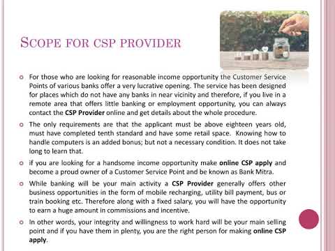 If you Want to Bank CSP Apply by NICT CSP