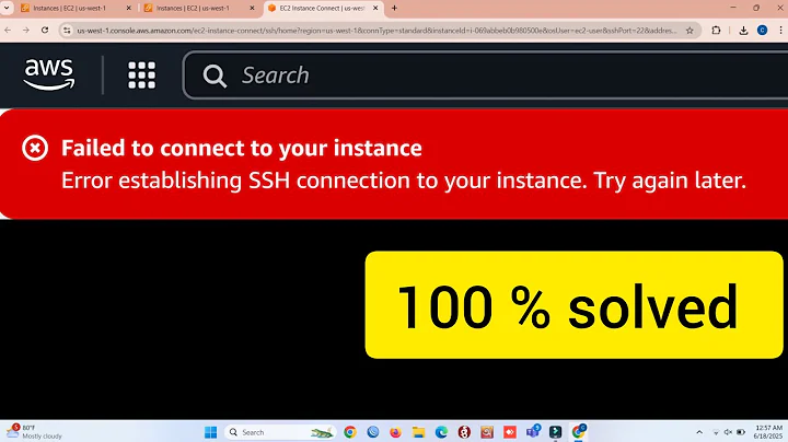 How to fix " Error establishing SSH connection to your instance " in AWS EC2