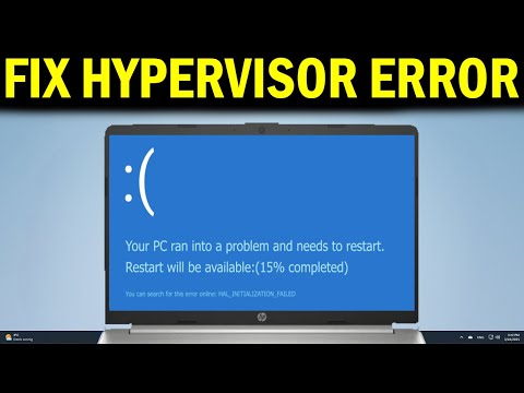 How To Fix Hypervisor Blue Screen of Death on Windows 10 & 11 - Quick Fix