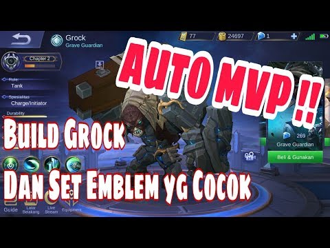 SET EMBLEM GROCK DAN BUILD GROCK PALING COCOK By IRVAN JR - MOBILE LEGEND BANG BANG