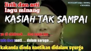 KASIAH TAK SAMPAI | lirikdanarti #musicminang #minangsong | 2020