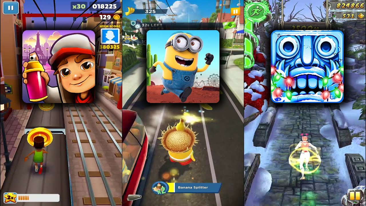 Subway Surfers Paris 2020 Vs Minion Rush Despicable Me Vs Temple Run 2 ...