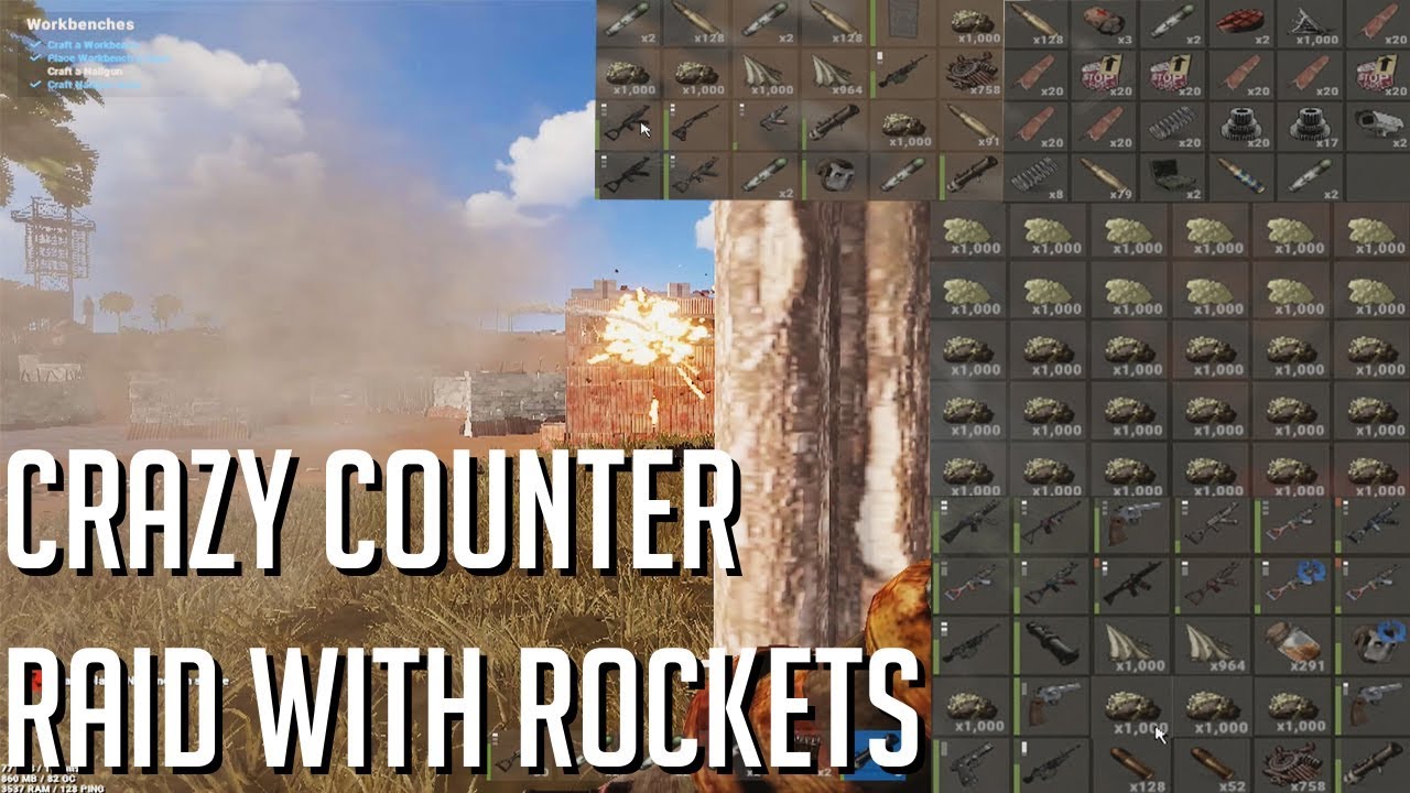 PVP & CRAZY COUNTER RAID WITH ROCKETS // Rust PVP & Online Raiding