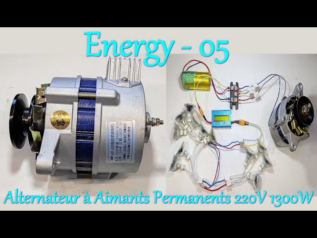 Energy - 04 - Étude d'un Alternateur à Aimants Permanents (Mesures,  Démontage et Analyse) 