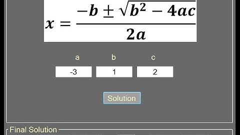 How to Solve Quadratic Equation in Visual Basic.Net