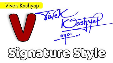 ✅ Vivek Kashyap Name Signature Request done