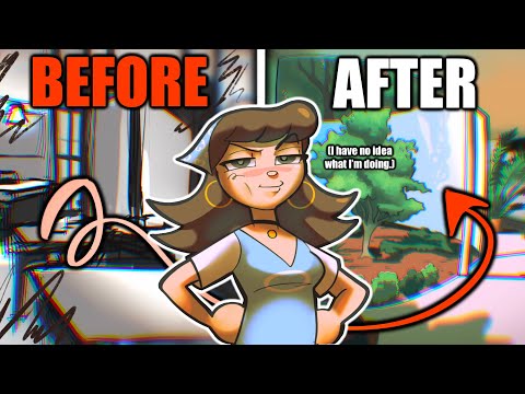 FACING MY BIGGEST ART WEAKNESS…BACKGROUNDS (Art challenge, speedpaint, commentary, ocs, skillshare)