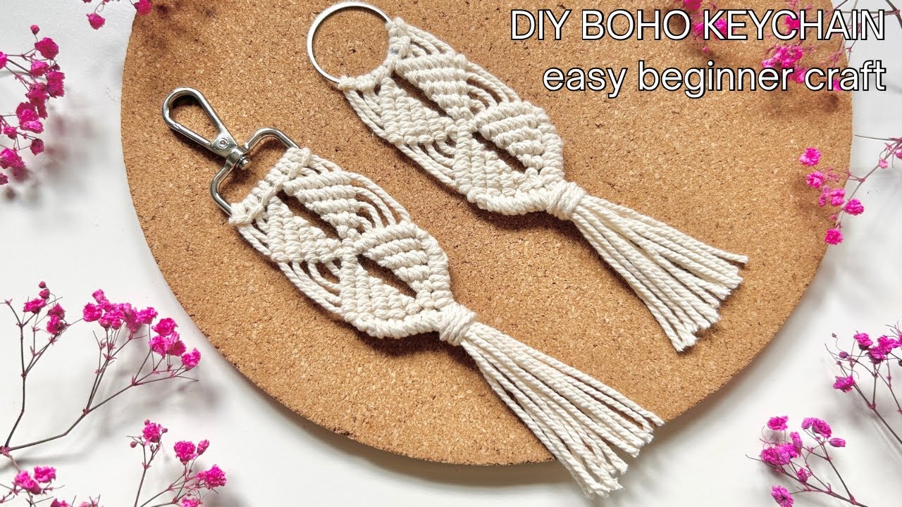 Macrame Keychain Tutorial EASY | DIY Beginner-Friendly Boho Bag