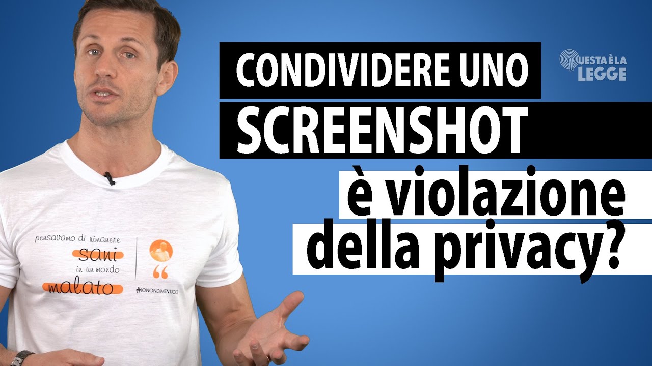Si può inoltrare uno screenshot? | avv. Angelo Greco