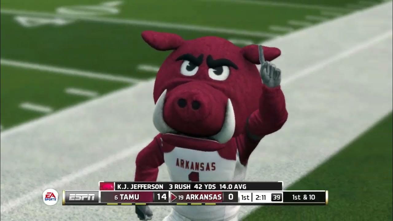 Texas A&M Aggies vs Arkansas Razorbacks NCAA Football 14 Updated to