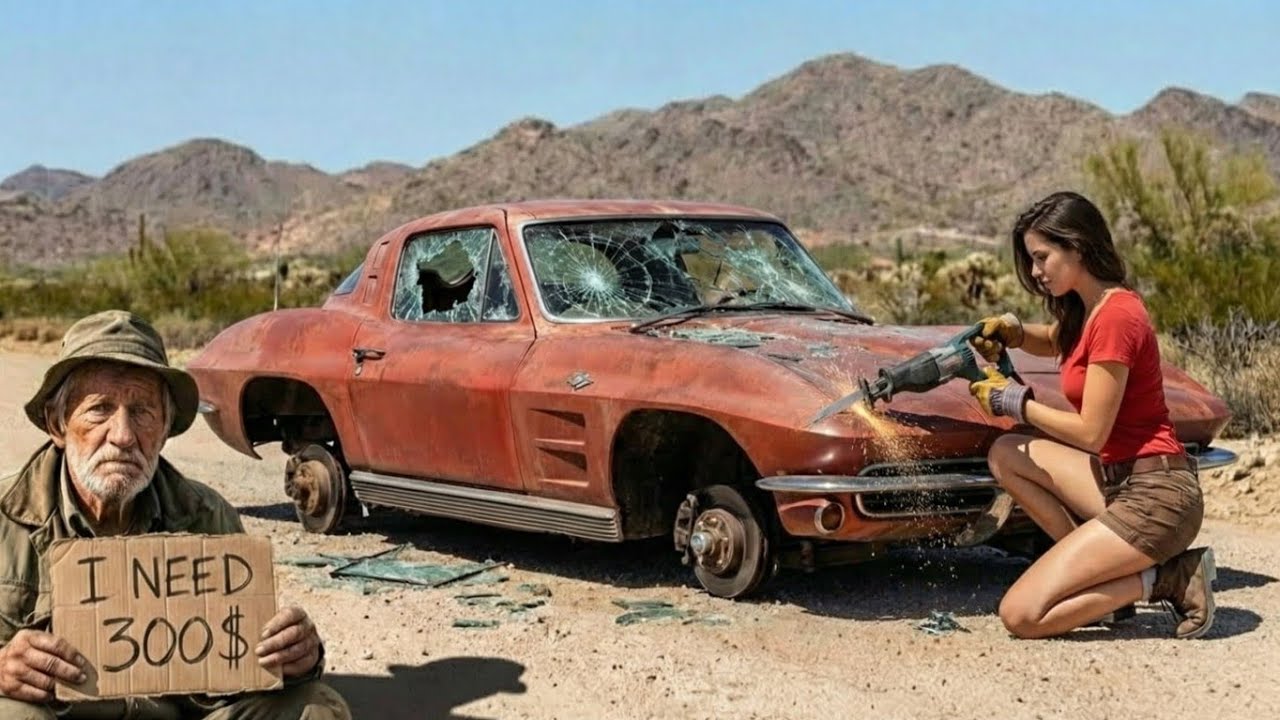 ASMR car restoration of a 1963 chevrolet corvette c2 from a scrapyard i bought for only 300 dollars