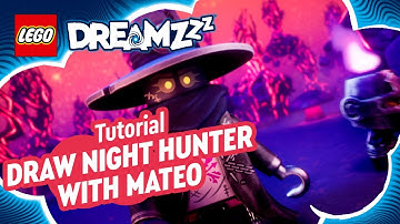 LEGO® DREAMZzz™ Tutorial | Draw Night Hunter with Mateo