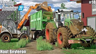 Spreading MANURE W/ FENDT 939 Vario after collecting STRAW BALES │Haut Beyleron │FS 22│18