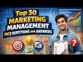Top 30 Marketing Management mcq questions and answers