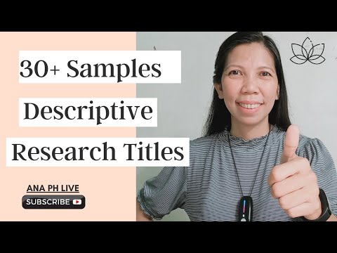 descriptive research titles