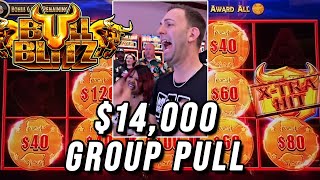 $14,000 Group Slot Pull ➨ VOLATILE Bull Blitz Slot Machine!