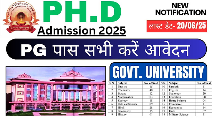 ✅ PhD Admission 2025 | Govt University  | PG पास करें आवेदन | बिना नेट के | netulanet
