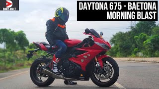 Triumph Daytona 675 With Arrow Exhaust Baetona India Review Morning Blast Bikes Dinos Youtube