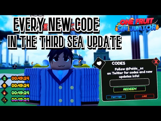 NEW* ALL UPDATE CODES FOR ONE FRUIT SIMULATOR 2023! ROBLOX ONE FRUIT  SIMULATOR CODES 