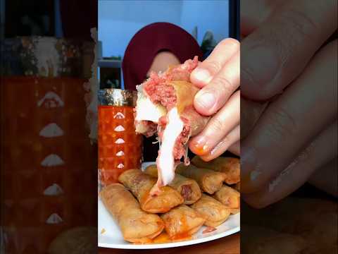 lumpia kornet 🤤 #lumpia #kornet #sapi #mukbang