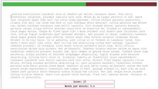 Typing Bacon Ipsum Demo