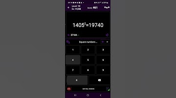 Math Tricks - Training mode - Square numbers ending in 05 - level 012 (Number Keyboard)