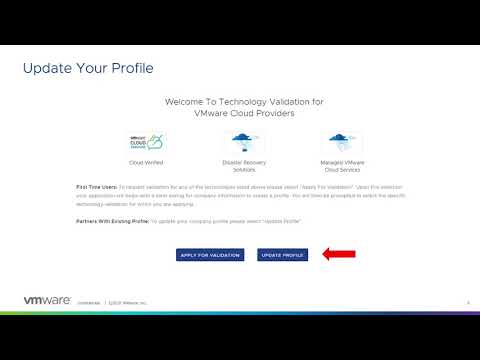 How to update your VMware Cloud Verified profile