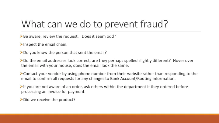 Fraud Prevention Training