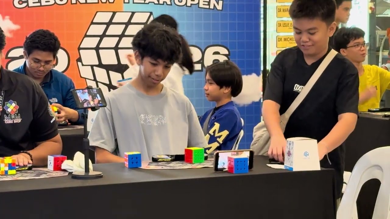 Cebu New Year Open 2026 4x4x4 Round 1 Average56.26 Best52.21