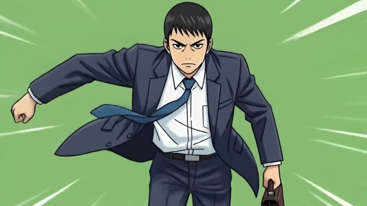 Business man running  on a green screen | Akashtola 