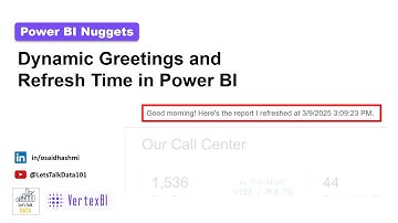 Personalized Messages in Power BI: Dynamic Greetings and Refresh Time (DAX Tutorial)