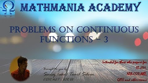 Examples of continuous functions| Construction of continuous functions at finite no. of pts. - Lec09