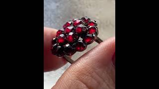 1890's Bohemian Garnet Ring #antiquejewellery #bohemianjewelry #garnet