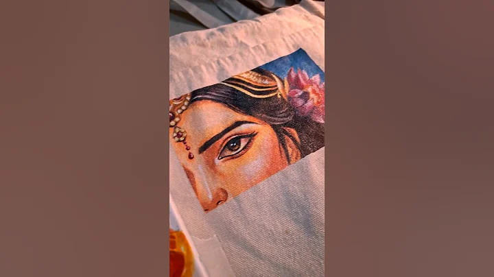 Tote Bag Painting♥️✨️🖌 PART 1 #painting #acrylicpainting #totebag #artshorts #artist #art #radha
