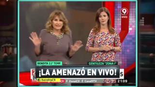 ¡La amenazó en vivo!