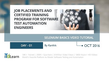JPACT program on Selenium Basics for Software Test Automation Engineers Day 01