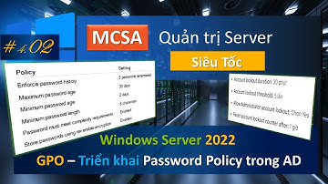 GPO - Password Policy in Active Directory Domain | MCSA - Quản trị Server cấp tốc #4.02