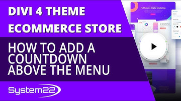 Divi 4 Ecommerce How To Add A Countdown Above The Menu 👈