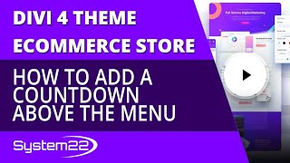 Divi 4 Ecommerce How To Add A Countdown Above The Menu 👈