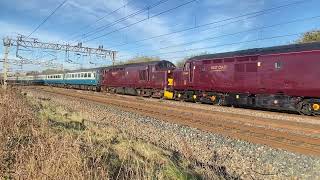37669 + 37706 5Z42 0820 Carnforth Steamtown   Bicester Depot gl rr