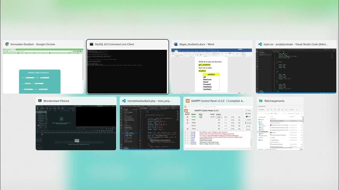 CREATION D'UNE APPLICATION CRUD ETUDIANT DEUXIEME PARTIEmysql-php-html ...