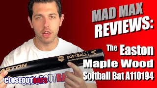Closeoutbats.com Easton Maple Wood Softball Bat 34" A110194