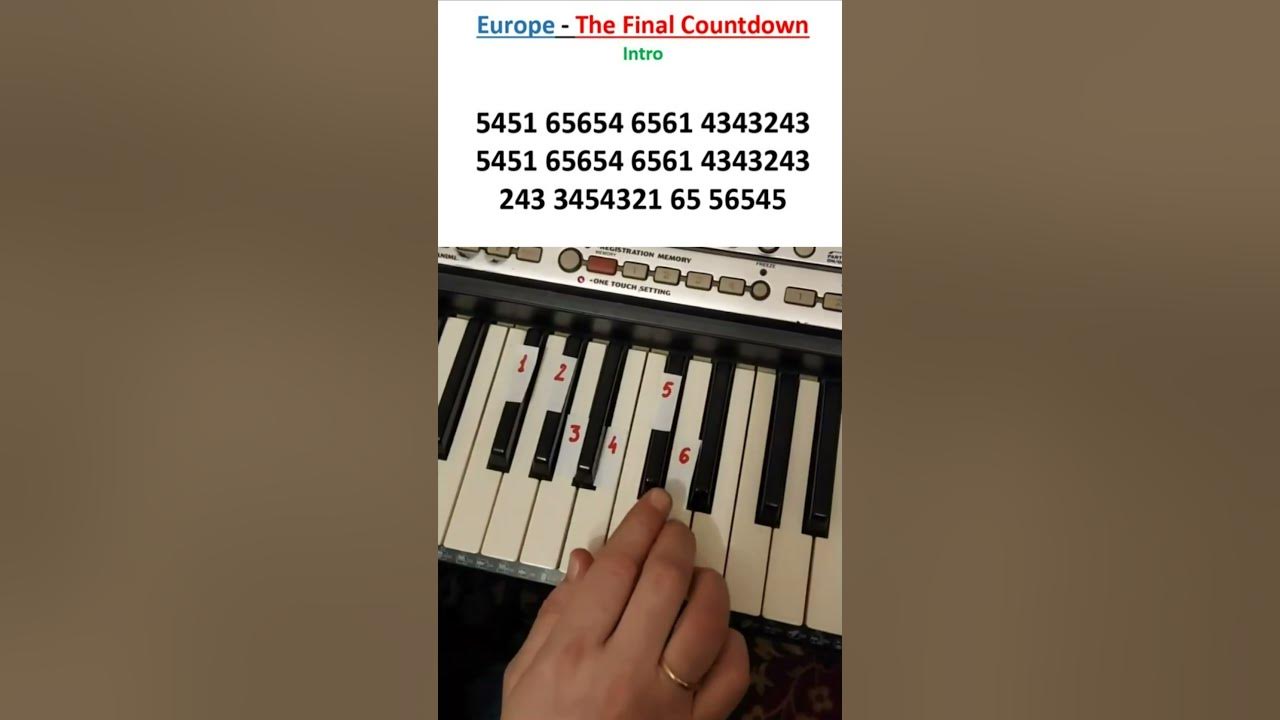 Europe - The Final Countdown (Piano tutorial) #piano #tutorial #music #europe