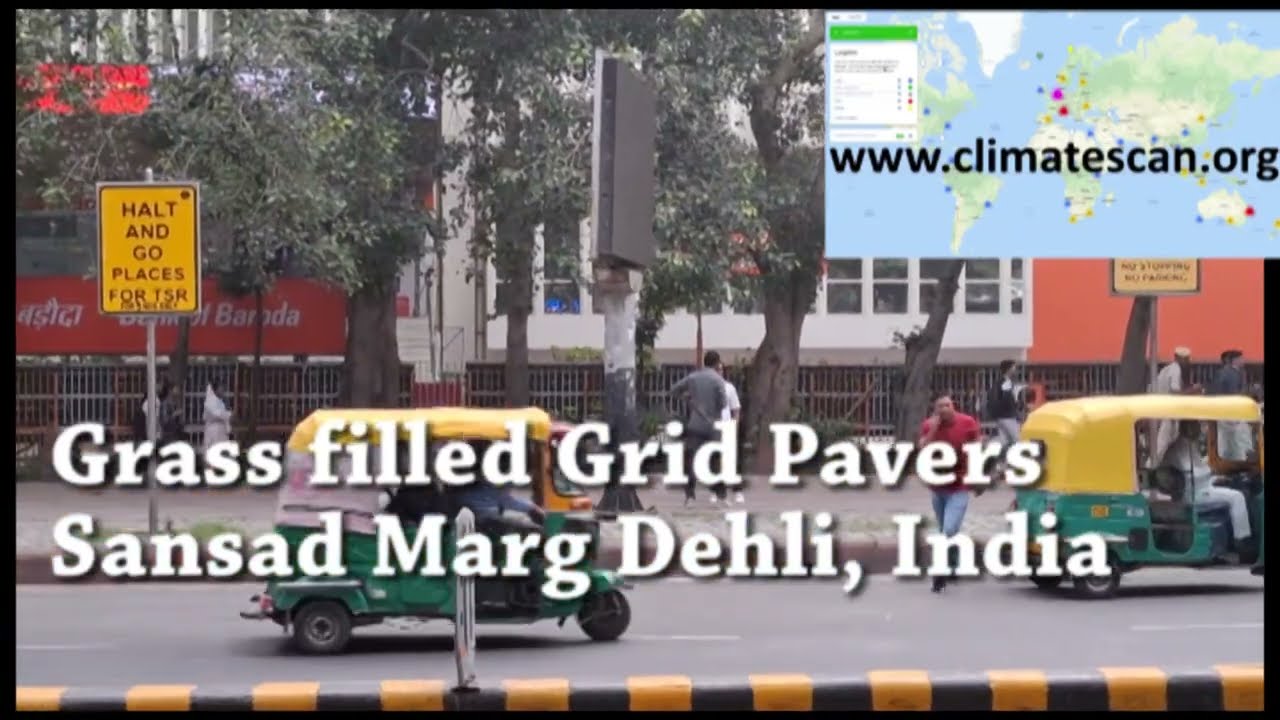 Grass filled Grid Pavers Sansad Marg Dehli, India