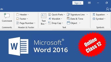 Header Footer, Quick parts, Word Art, Drop Cap & Signature Line, Object, Equation & Symbol in Word