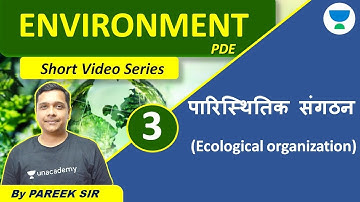 NTA UGC NET 2021 | Environment (PDE) by Neeraj Sir | Ecological Organization