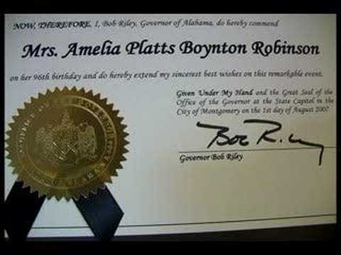 AMELIA BOYNTON ROBINSON 96th Birthday #1
