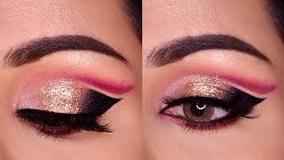 हिंदी Quick &amp; Easy Cut Crease Eyes+ Summer Wedding Guest Makeup Tutorial