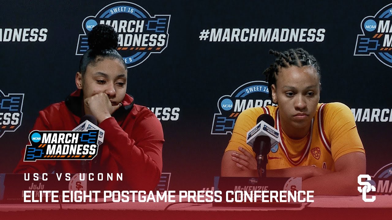 USC WBB's Lindsay Gottlieb, JuJu Watkins and McKenzie Forbes | Elite 8 Postgame Press Conference